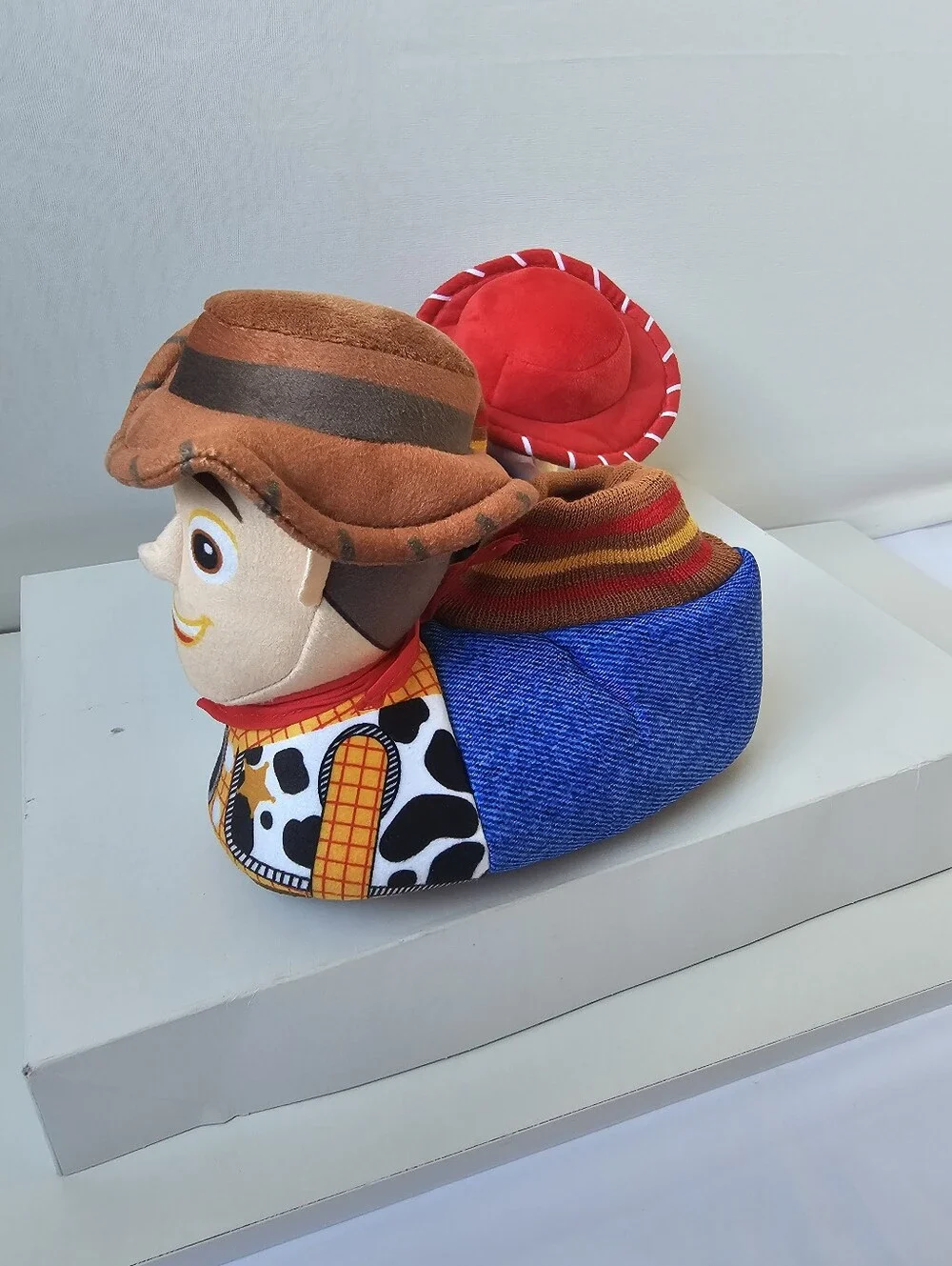 ​Disney Pixar Toy Story Woody & Jessie Plush Slippers Kids Size 11-12 NWT